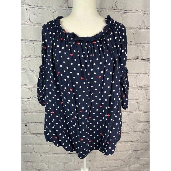 EUC Crown & Ivy Polka Dots Top - Picture 3 of 4